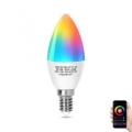 Світлодіодна RGBW лампочка з регулюванням яскравості C37 E14/5W/230V 3000-6500K Wi-Fi - Aigostar
