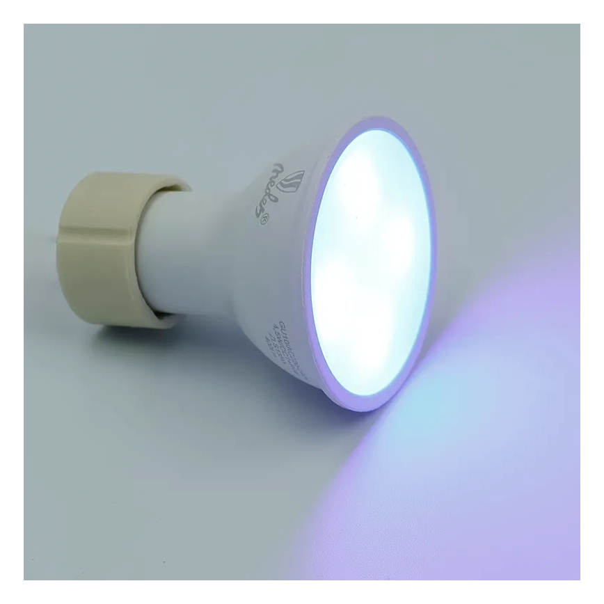 Світлодіодна RGBW лампочка з регулюванням яскравості GU10/4,5W/230V 2700-6500K Wi-Fi Tuya