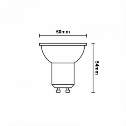 Світлодіодна RGBW лампочка з регулюванням яскравості GU10/4,5W/230V 2700-6500K Wi-Fi Tuya