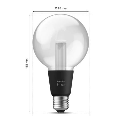 Світлодіодна RGBW лампочка з регулюванням яскравості Philips Hue White And Color Ambiance E27/6,8W/230V 2000-6500K