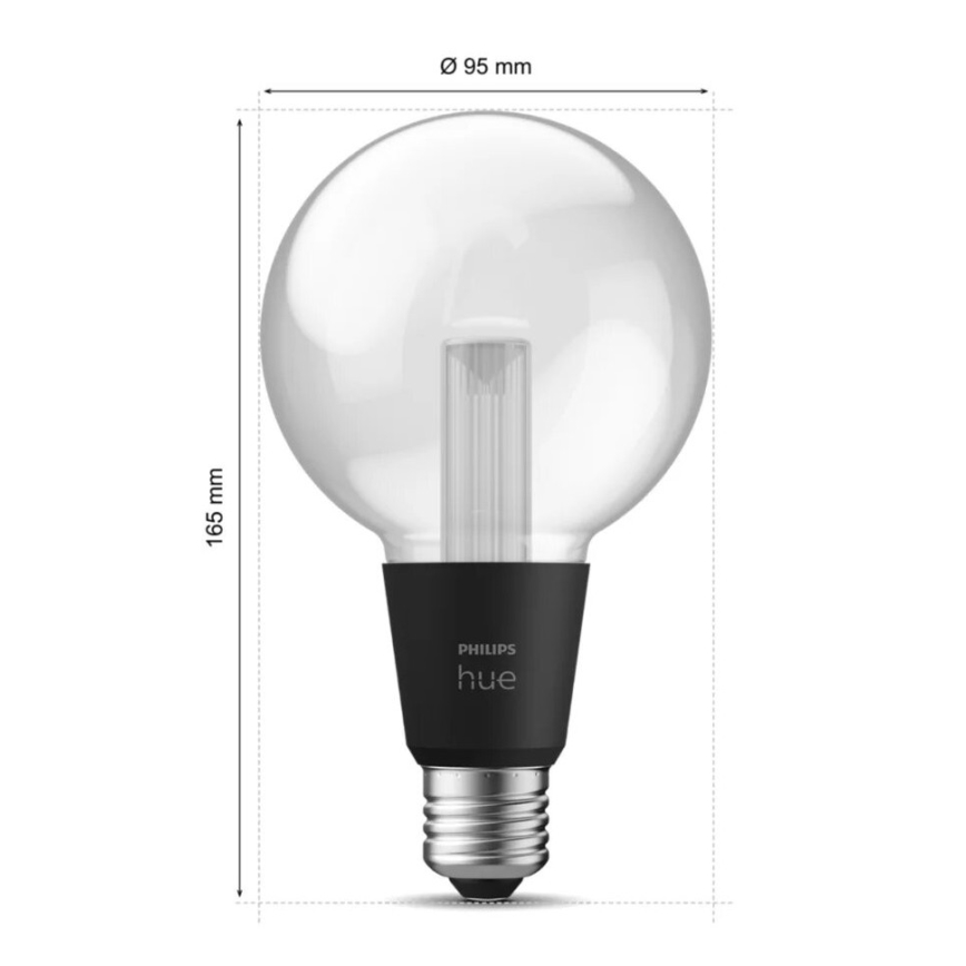 Світлодіодна RGBW лампочка з регулюванням яскравості Philips Hue White And Color Ambiance E27/6,8W/230V 2000-6500K