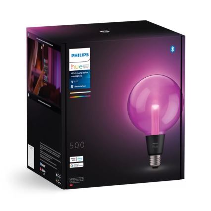 Світлодіодна RGBW лампочка з регулюванням яскравості Philips Hue White And Color Ambiance G125 E27/6,8W/230V 2000-6500K