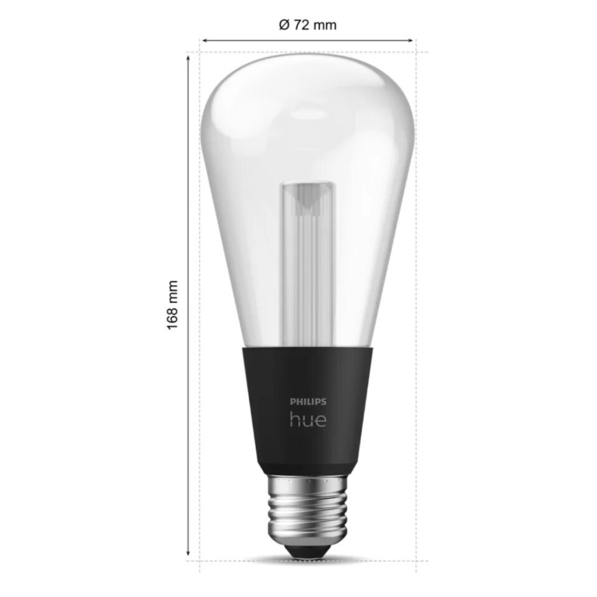 Світлодіодна RGBW лампочка з регулюванням яскравості Philips Hue White And Color Ambiance E27/6,8W/230V 2000-6500K