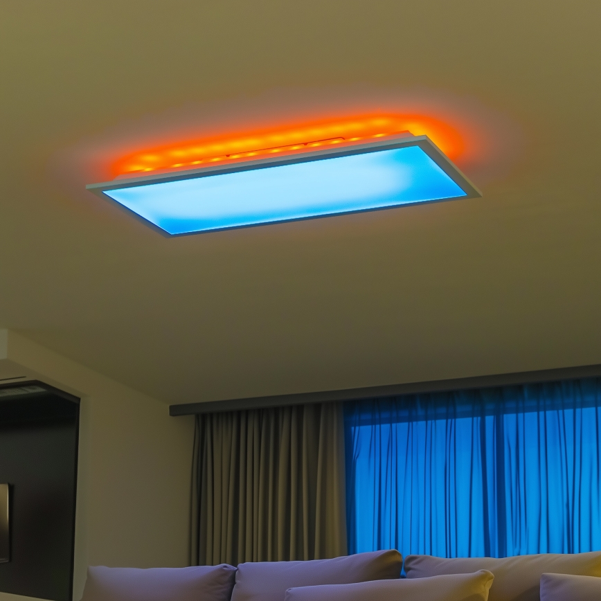 LED RGBW димована накладна панель LED/22W/230V 2700-6500K 29,5x59,5 cm + пульт дистанційного керування