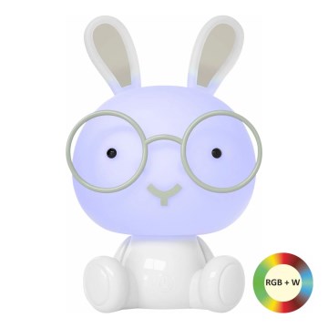 Світлодіодна RGBW регульована дитяча нічна лампа LED/2,5W/230V білий кролик