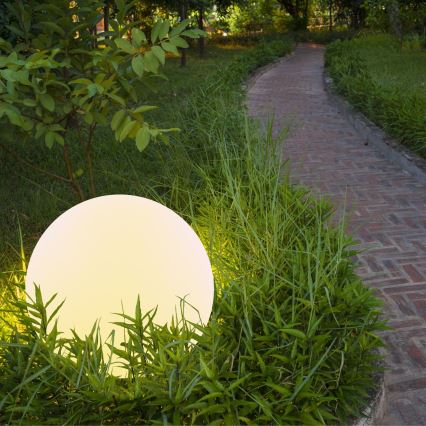 Світлодіодна RGBW сонячна лампа BALL LED/3,2В 500 мАг діаметром 30 см IP65 + дистанційне керування