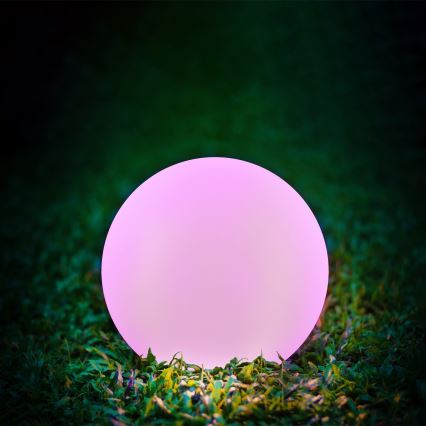 Світлодіодна RGBW сонячна лампа BALL LED/3,2В 500 мАг діаметром 30 см IP65 + дистанційне керування