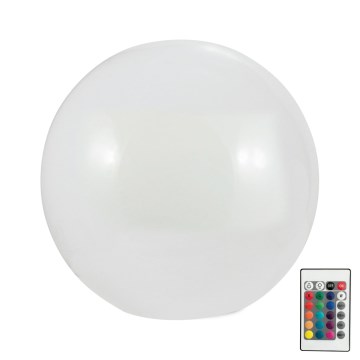 Світлодіодна RGBW сонячна лампа BALL LED/3,2В 500 мАг діаметром 30 см IP65 + дистанційне керування