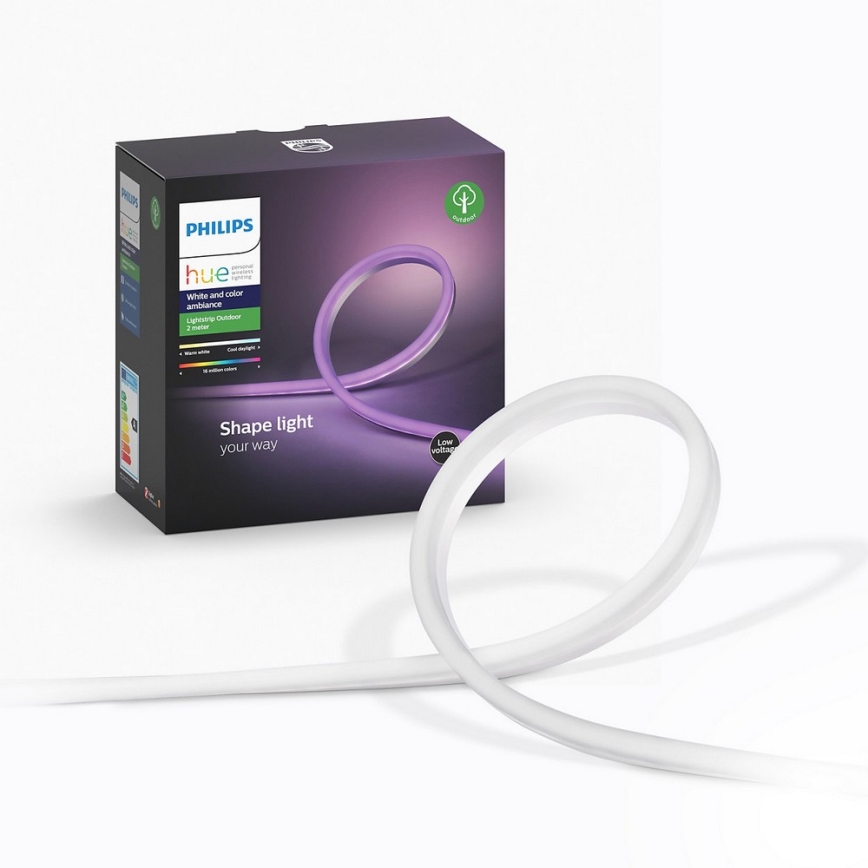 Світлодіодна RGBW стрічка з регулюванням яскравості Philips Hue OUTDOOR STRIP LED/20,5W 2м IP67