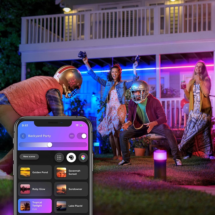 Світлодіодна RGBW стрічка з регулюванням яскравості Philips Hue OUTDOOR STRIP LED/20,5W 2м IP67