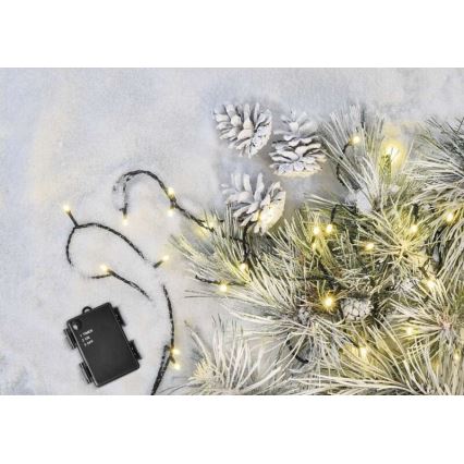 Світлодіодна різдвяна гірлянда вулична 120xLED/3xAA 8,9м IP44 теплий білий