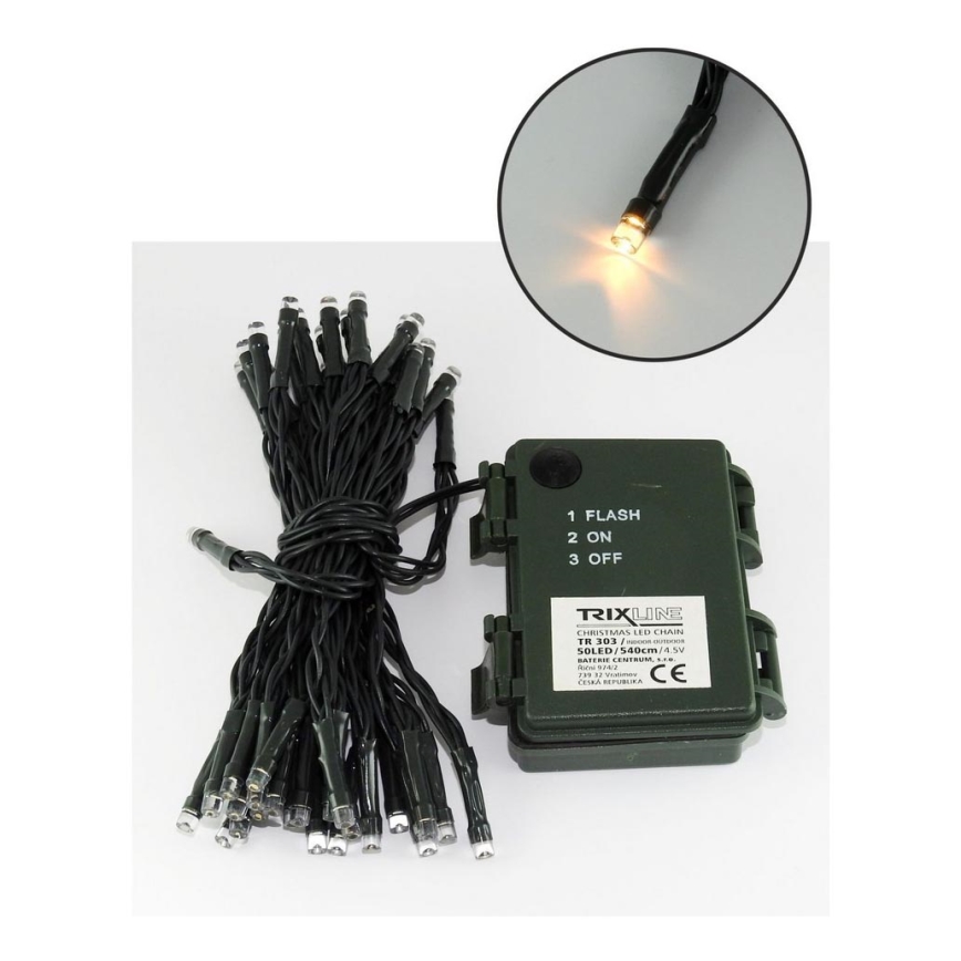 Світлодіодна різдвяна гірлянда вулична 10,8 m 100xLED/3xAA 2700 K IP44