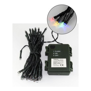 Світлодіодна різдвяна гірлянда вулична 5,4 m 50xLED/3xAA кольоровий IP44