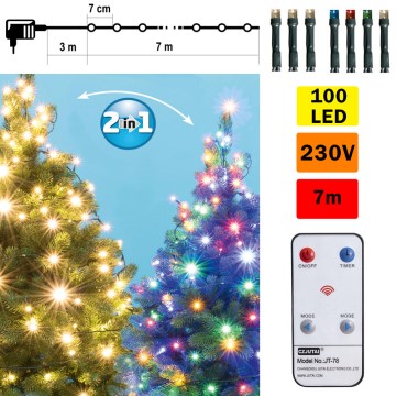 Світлодіодна різдвяна гірлянда з дистанційним керуванням LED/230V IP44