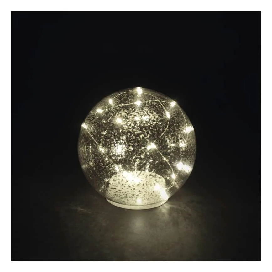 Світлодіодна різдвяна прикраса 20×LED/3×AA — кулі діаметром 15 см