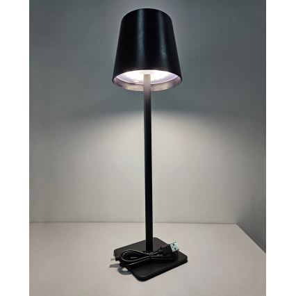 Світлодіодна сенсорна настільна лампа з регулюванням яскравості LED/5W/5V USB 1200 мАг чорна