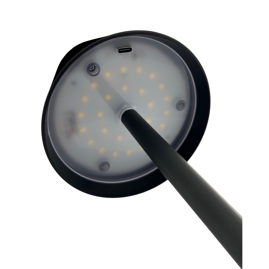 Світлодіодна сенсорна настільна лампа з регулюванням яскравості LED/5W/5V USB 1200 мАг чорна