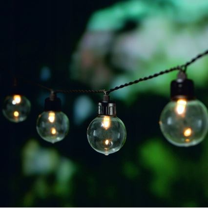 Світлодіодна сонячна декоративна гірлянда 30xLED/8 функцій 500 mAh 10,6 m IP67 теплий білий