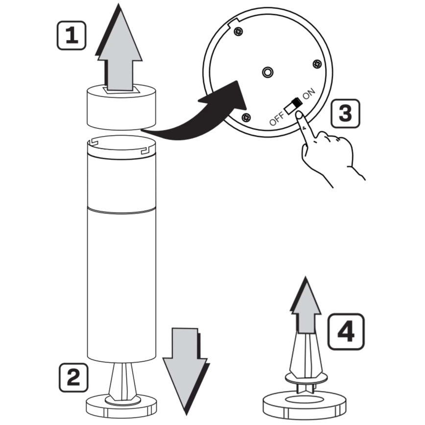 Світлодіодна сонячна лампа BART LED/1,2V 150 mAh IP44