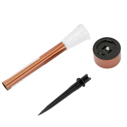 Світлодіодна сонячна лампа LED/2V 40 мАг IP44 мідна