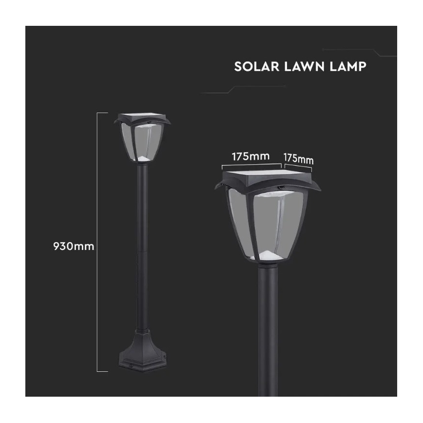 Світлодіодна сонячна лампа LED/2W/230V 93 см 3000/6000K IP65 2200 мАг