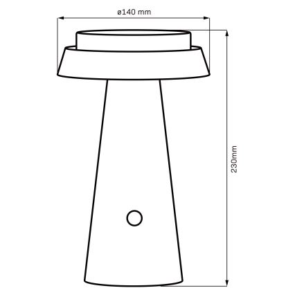 Світлодіодна димована сенсорна сонячна лампа MARAKESZ LED/3,7V USB 3600 mAh 1800/2700/3000K IP54 сірий