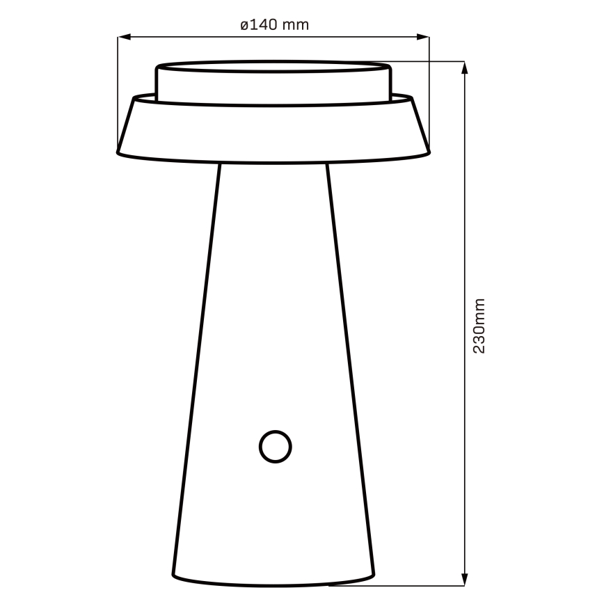 Світлодіодна димована сенсорна сонячна лампа MARAKESZ LED/3,7V USB 3600 mAh 1800/2700/3000K IP54 сірий
