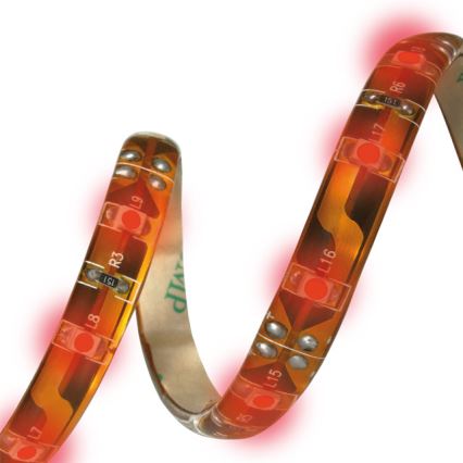 Світлодіодна стрічка для ванної кімнати LED/24W/12V 5 м IP65 червоний