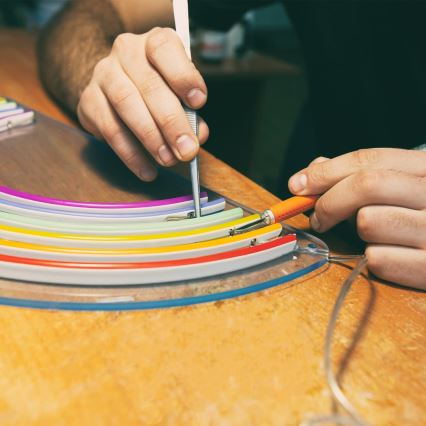 Світлодіодна стрічка для ванної кімнати NEON EKO-FLEX LED/250W/12V IP65 25 м помаранчевий