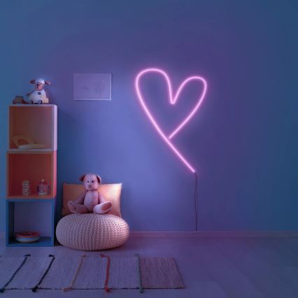 Світлодіодна стрічка NEON 2 m LED/17W/12V IP65 рожевий