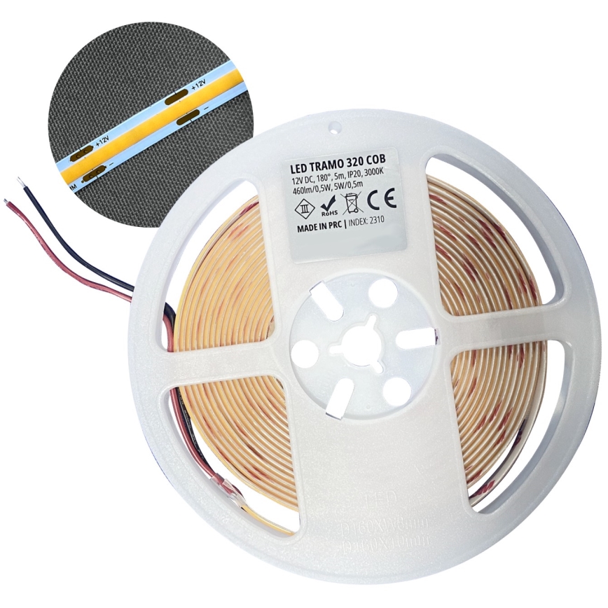 Світлодіодна стрічка LED/50W/12V 5 м 3000K IP65