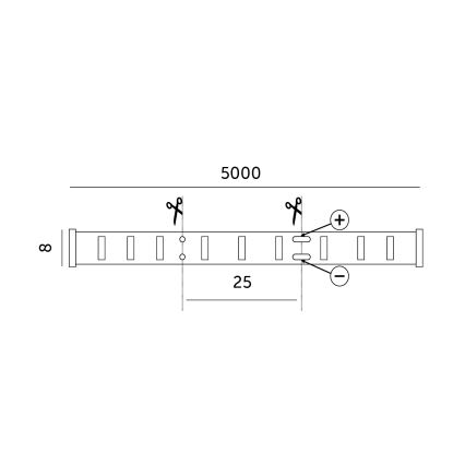 Світлодіодна стрічка LED/50W/12V 5 м 4000K IP65