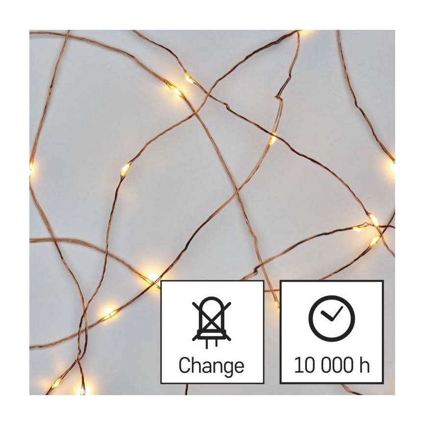 Світлодіодна вулична гірлянда 150xLED/20m IP44 теплий білий
