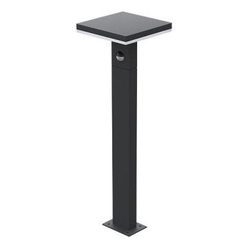 Світлодіодна вулична лампа з датчиком BARI LED/10W/230V 4000K 60 см IP54 антрацит