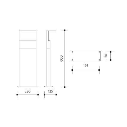 Світлодіодна вулична лампа з датчиком NATURA LED/12W/230V 4000K IP54 коричневий/антрацит