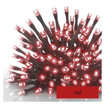 Світлодіодна вулична різдвяна гірлянда 100xLED/10 м IP44 червоний