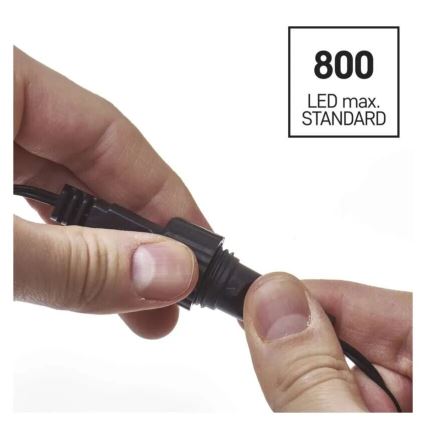 Світлодіодна вулична різдвяна гірлянда 100xLED/1x2 м IP44 холодний білий