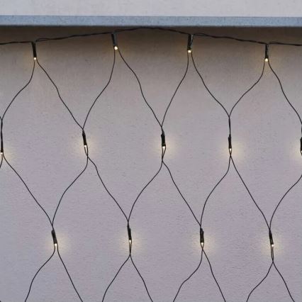 Світлодіодна вулична різдвяна гірлянда 160xLED/2x1,5 м IP44 теплий білий