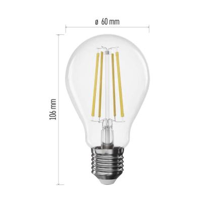 Світлодіодна затемнювана лампа FILAMENT A60 E27/7,5W/230V 2700K
