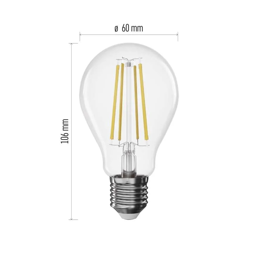 Світлодіодна затемнювана лампа FILAMENT A60 E27/7,5W/230V 2700K