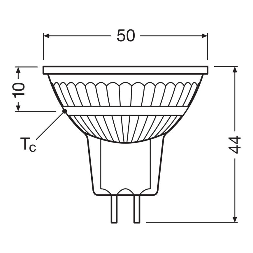 Світлодіодна диммована рефлекторна лампа MR16 GU5,3/5W/12V 4000K 36° CRI 90 - Ledvance