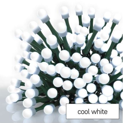 Світлодіодна зовнішня гірлянда 80xLED/13m IP44 холодний білий
