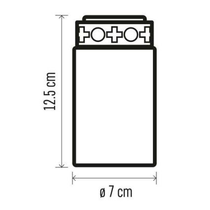 Світлодіодна зовнішня прикраса LED/2xC IP44, червона
