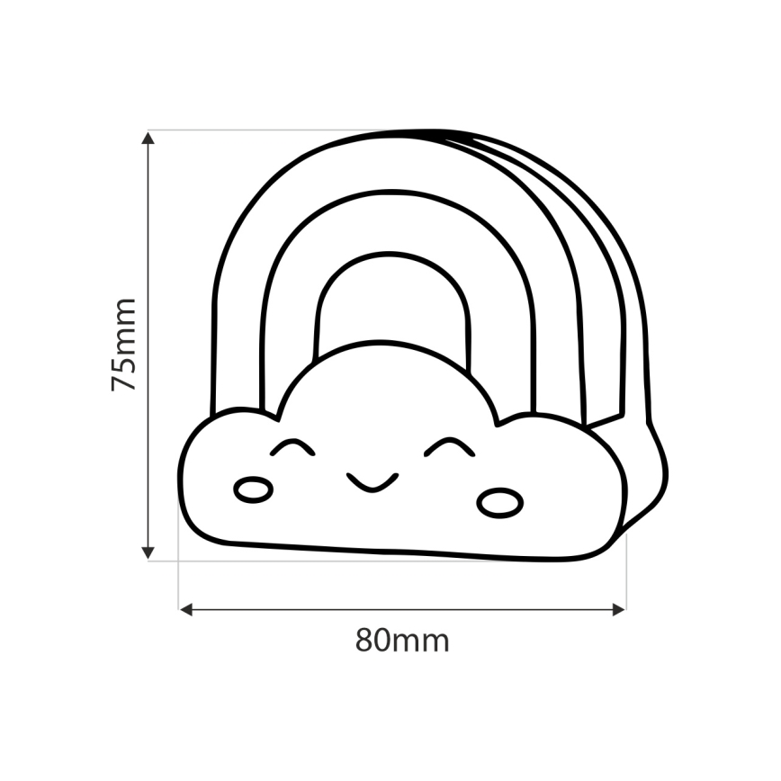 Світлодіодне дитяче нічне світло LED/0,5W/230V веселка