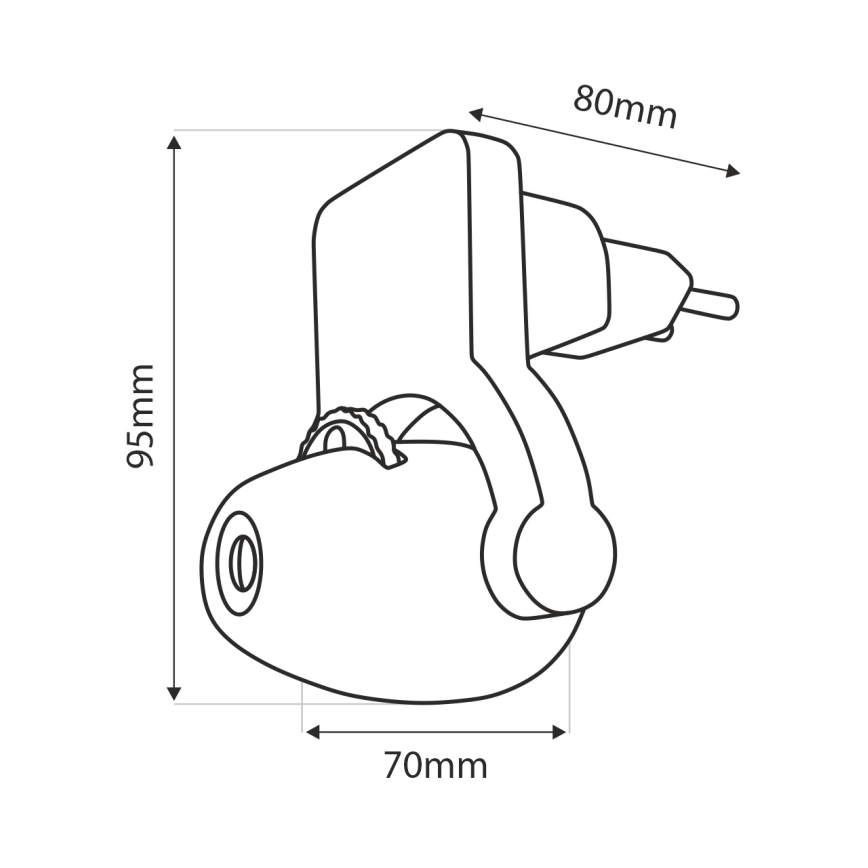 Світлодіодне дитяче нічне світло з проєктором LED/0,5W/230V зелений