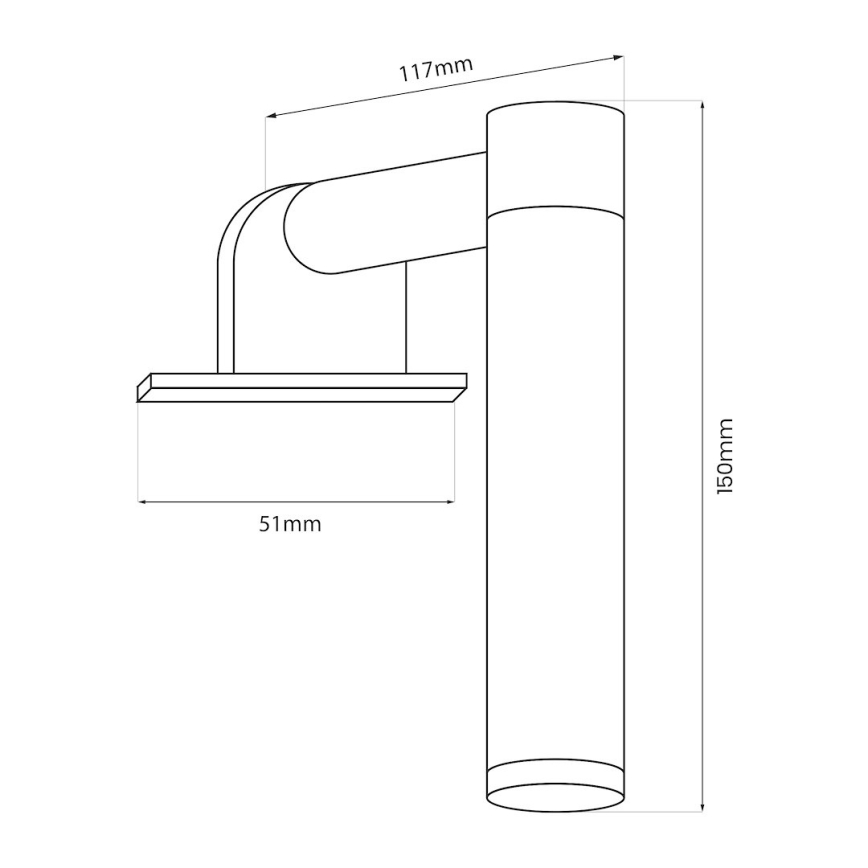 Світлодіодне освітлення дзеркала для ванної APA MINI LED/4W/230V IP44, золоте