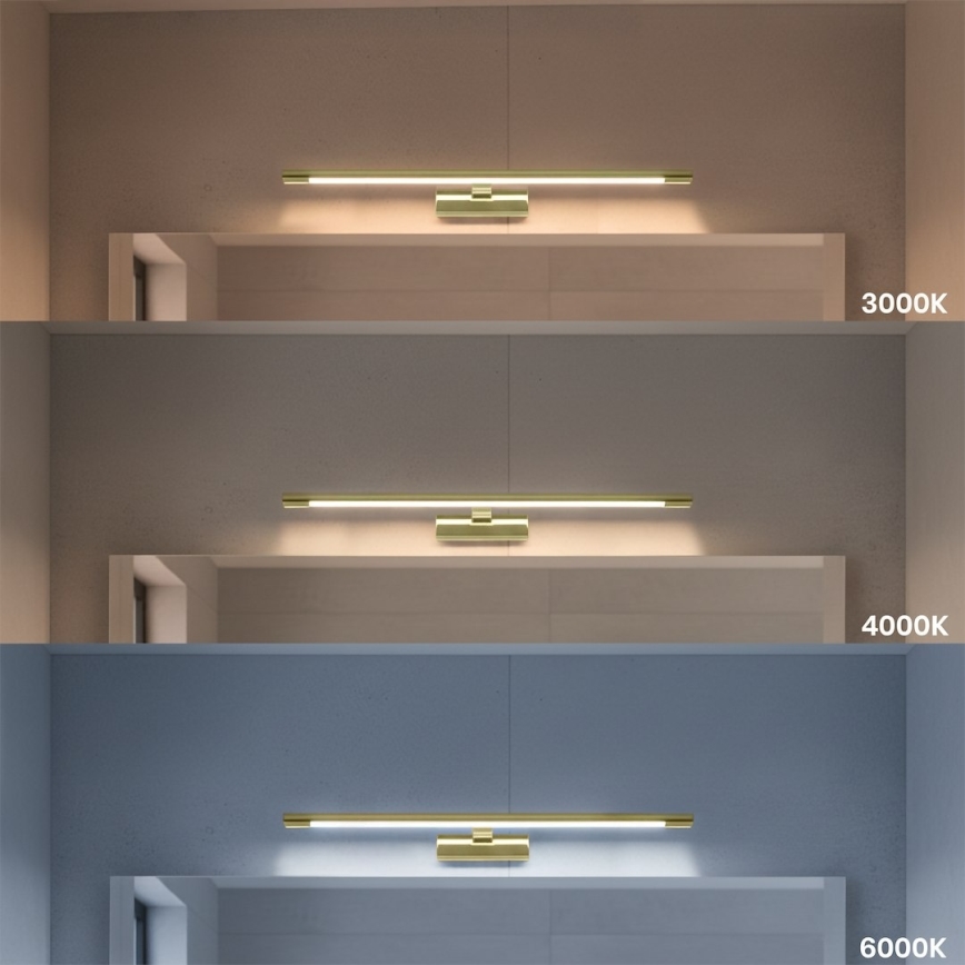 LED-освітлення дзеркала для ванної KLIMT LED/12W/230V 3000/4000/6000K 60 cm IP44 золотисте