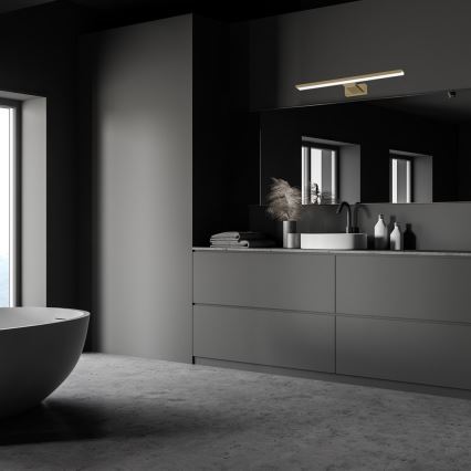 Світлодіодне освітлення дзеркала для ванної кімнати SHINE, 13,8 Вт, 230 В, 60 см, IP44, латунь