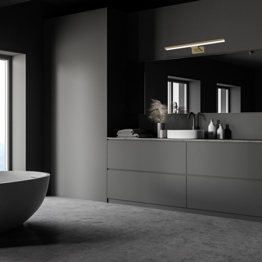 Світлодіодне освітлення дзеркала для ванної кімнати SHINE, 13,8 Вт, 230 В, 60 см, IP44, латунь