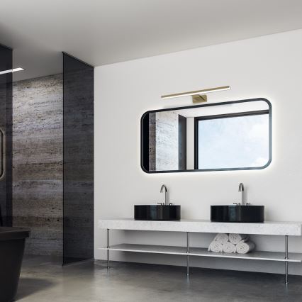 Світлодіодне освітлення дзеркала для ванної кімнати SHINE, 13,8 Вт, 230 В, 60 см, IP44, латунь